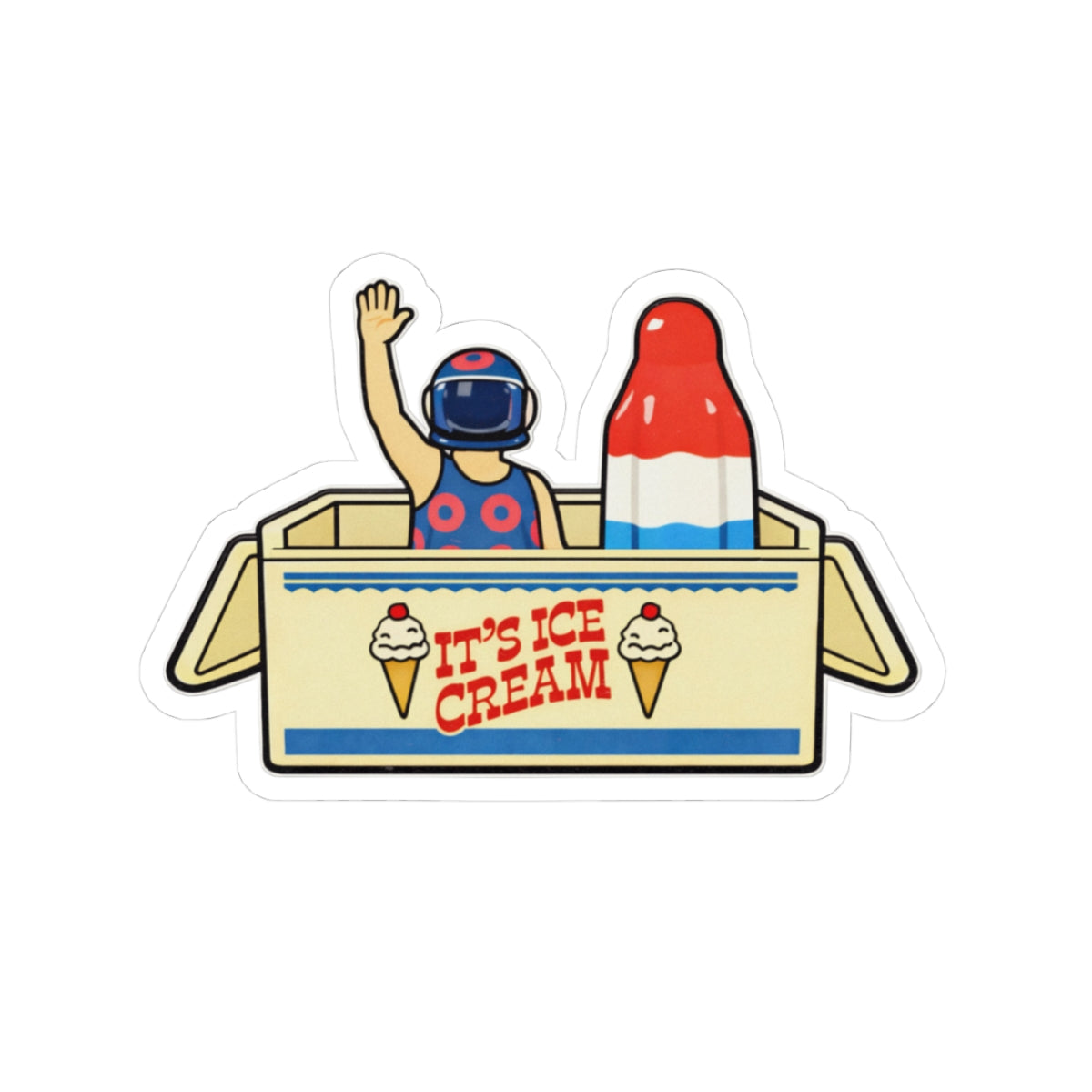 Fish is in the Freezer! 2025 NYE Ice Cream Gag Sticker